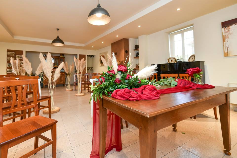 Sala con camino
