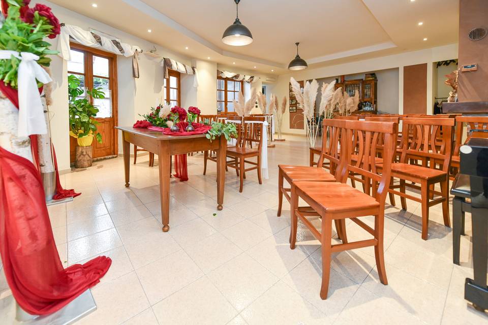 Sala con camino