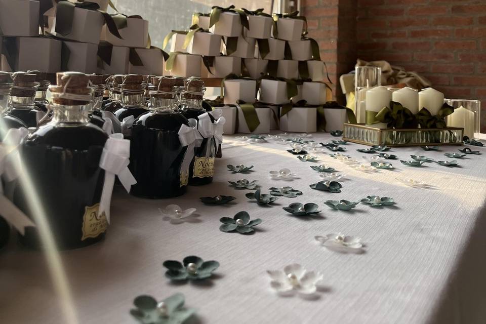 Decorazione tavolo Bomboniere