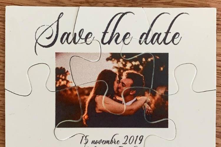 Puzzle magnetico save the date