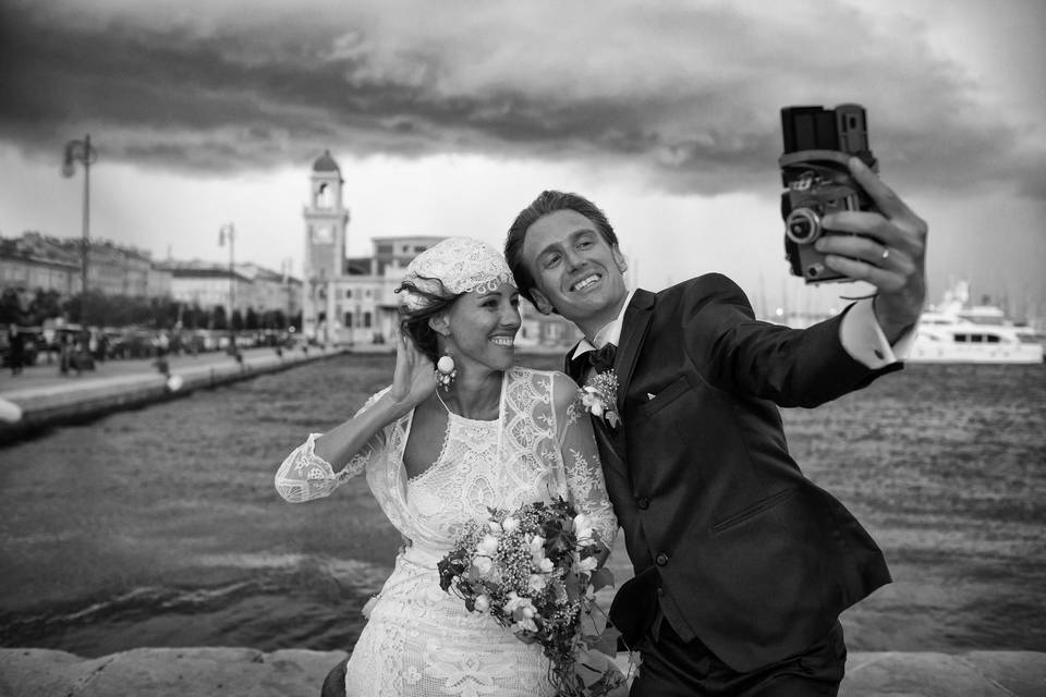 Selfie wedding vintage