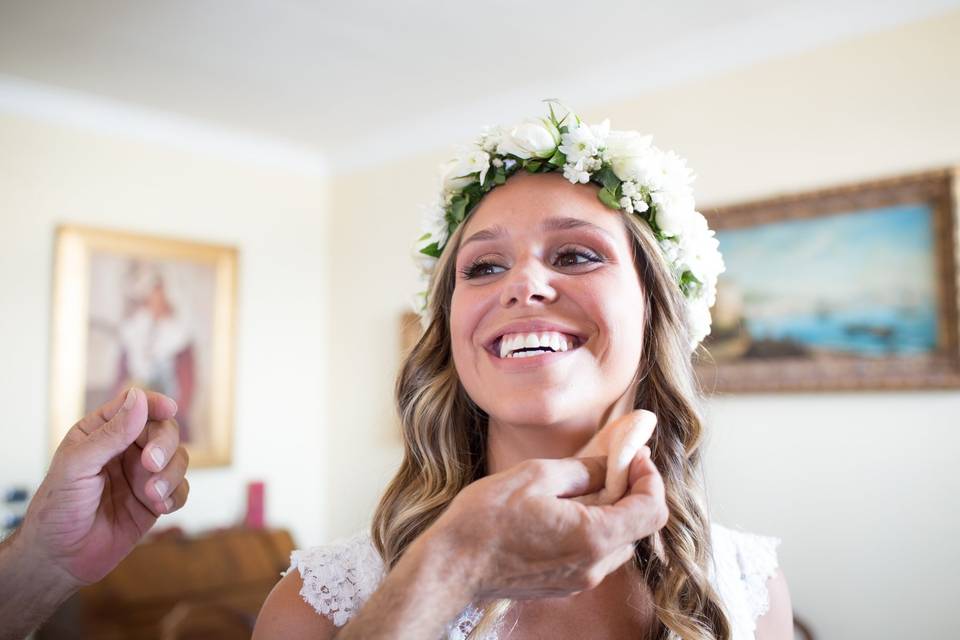 Getting ready bride