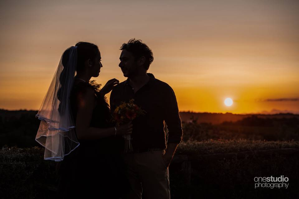 Sun-kissed wedding day