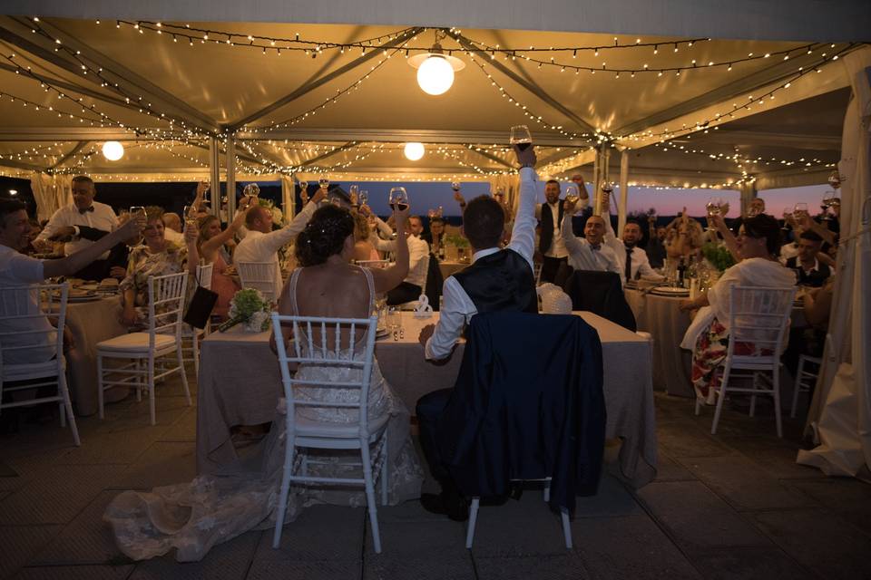 Dinner under the tent