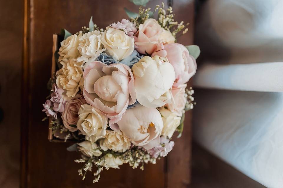 Bouquet sposa peonie