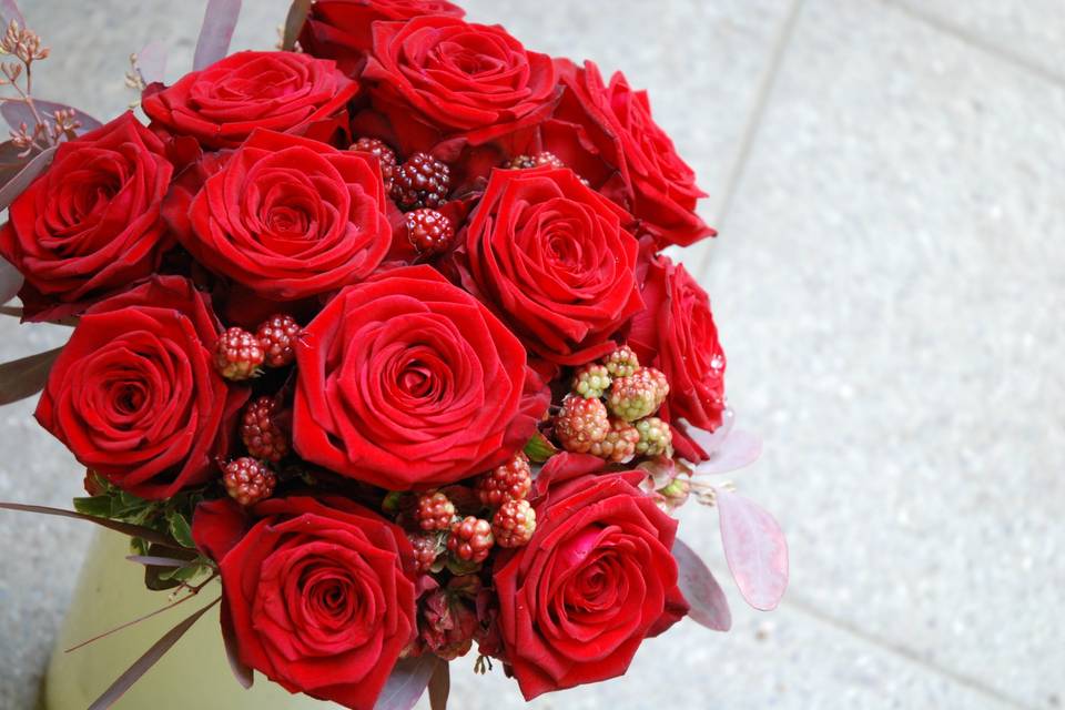 Bouquet rose rosse