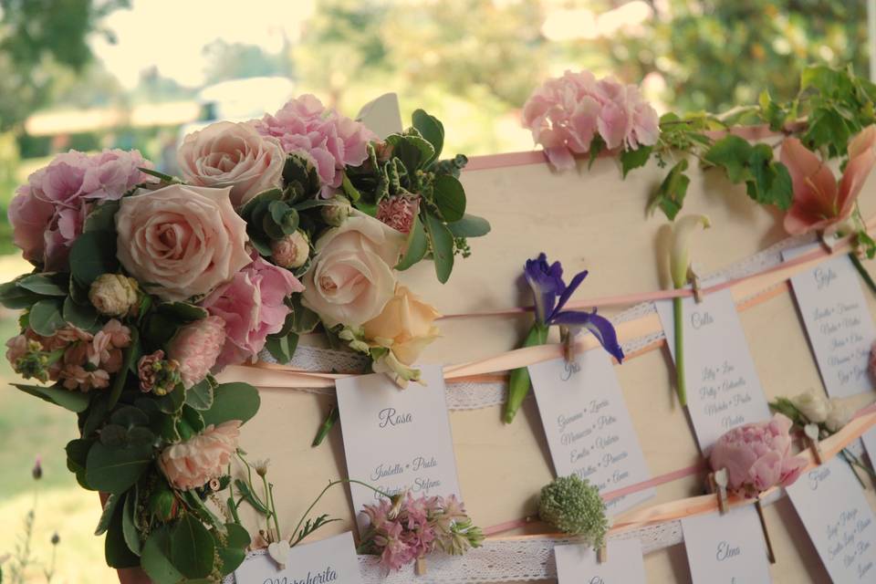 Tableau mariage tema fiori