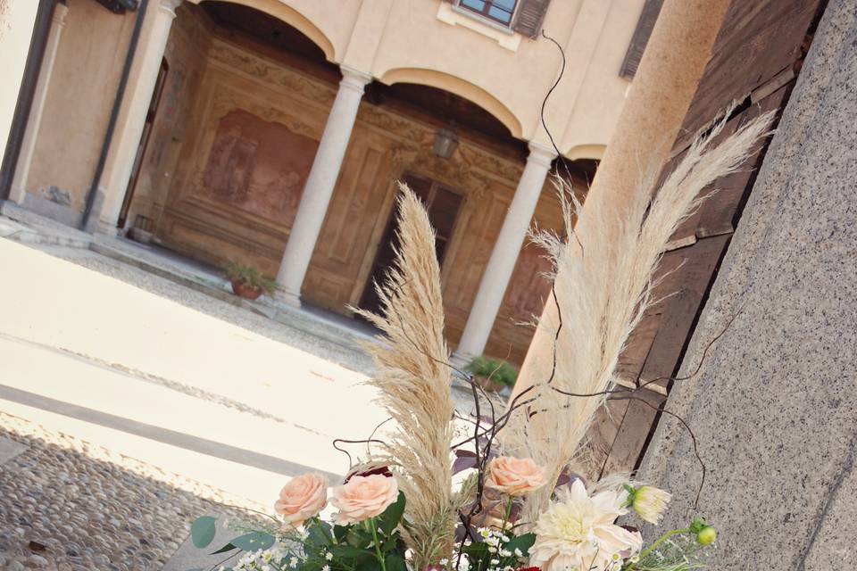 Cesti con fiori matrimonio