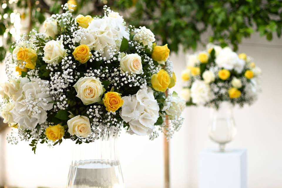 Yellow & White Wedding