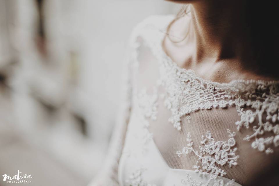 Dettaglio abito da sposa