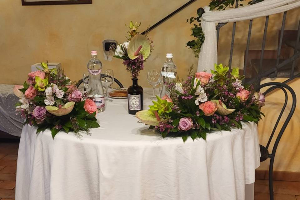 Tavolo sposi al Casale l'Antic