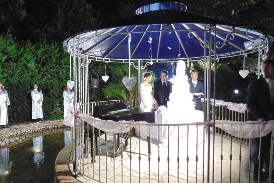 Gazebo per taglio della torta