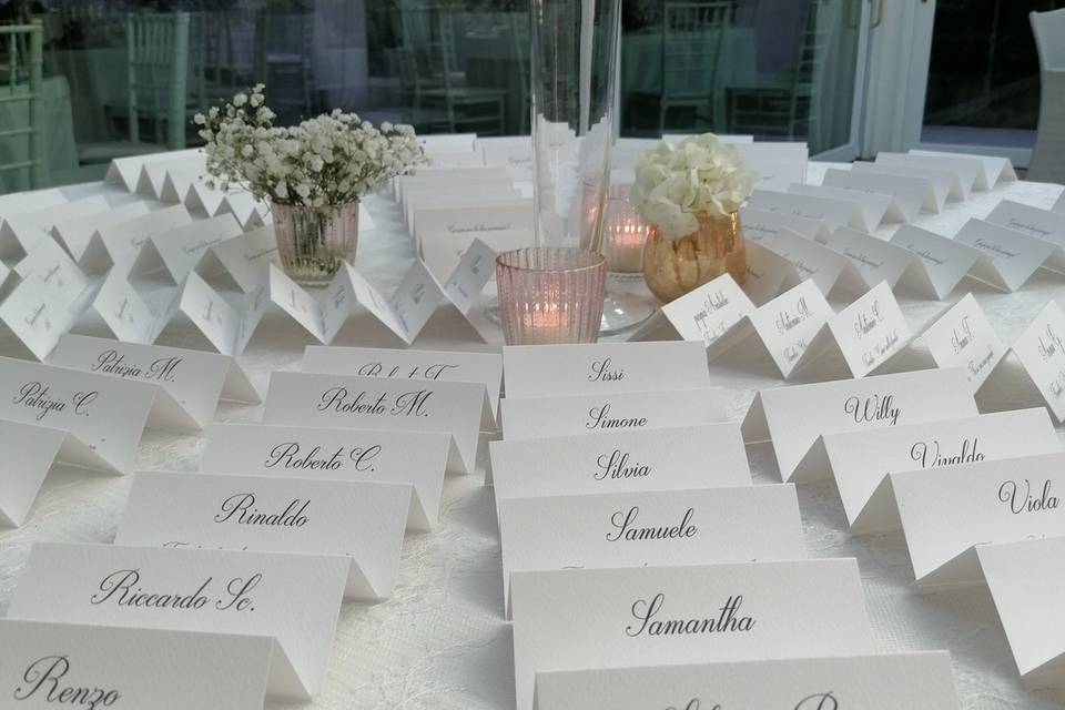 Tableau con place cards