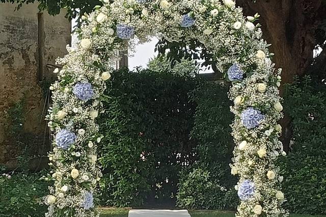 Arco, ortensie e...