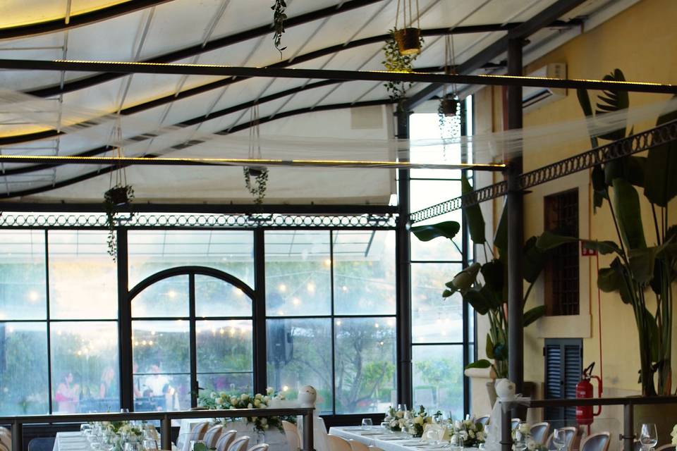 Veranda con vista giardino
