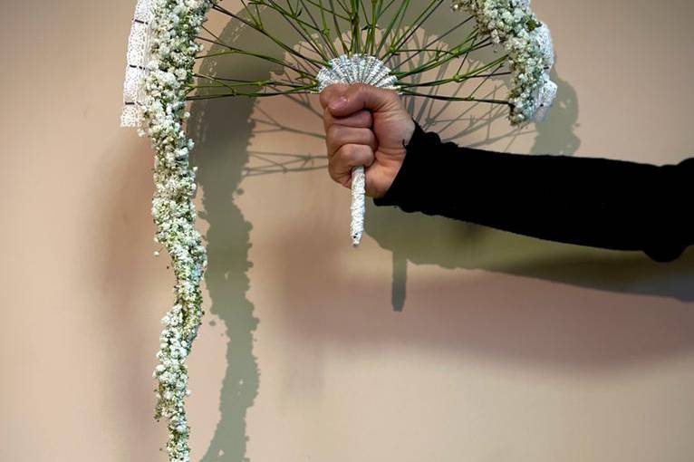 Bouquet sposa a ventaglio .