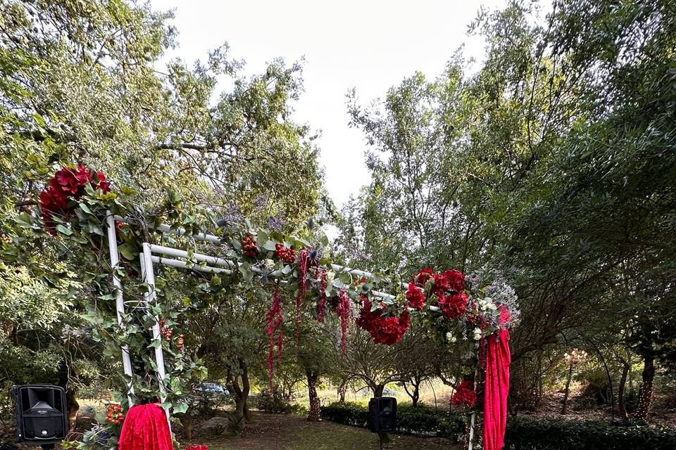 Bouquet a cascata pavone