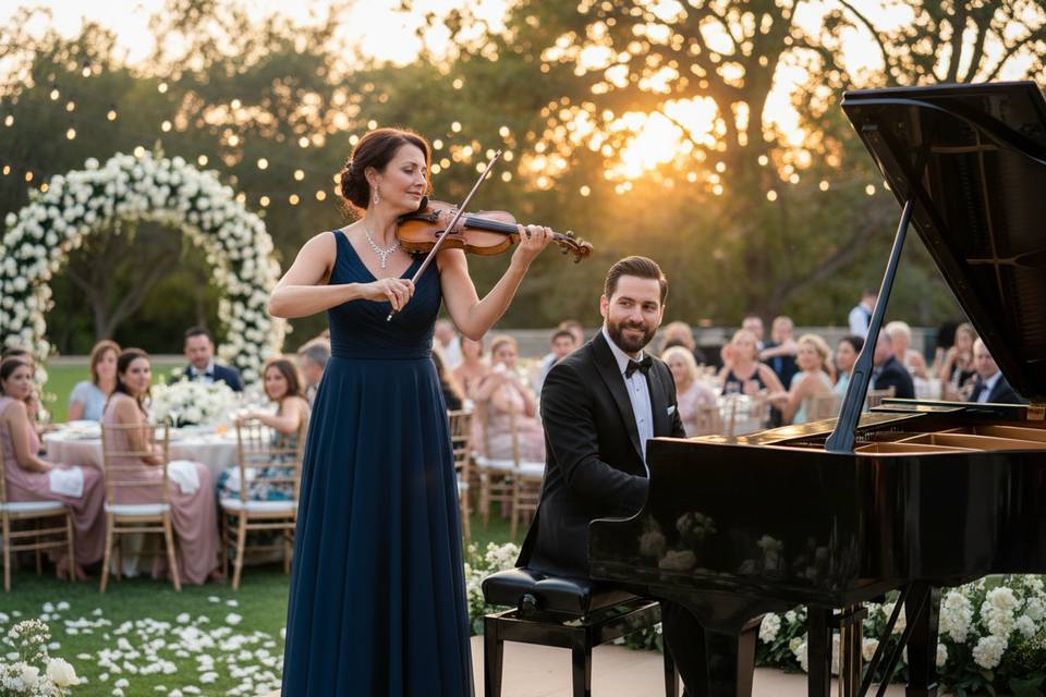 Violinista e pianista