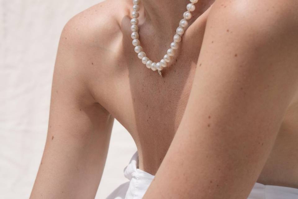 Collana perle con ciondolo