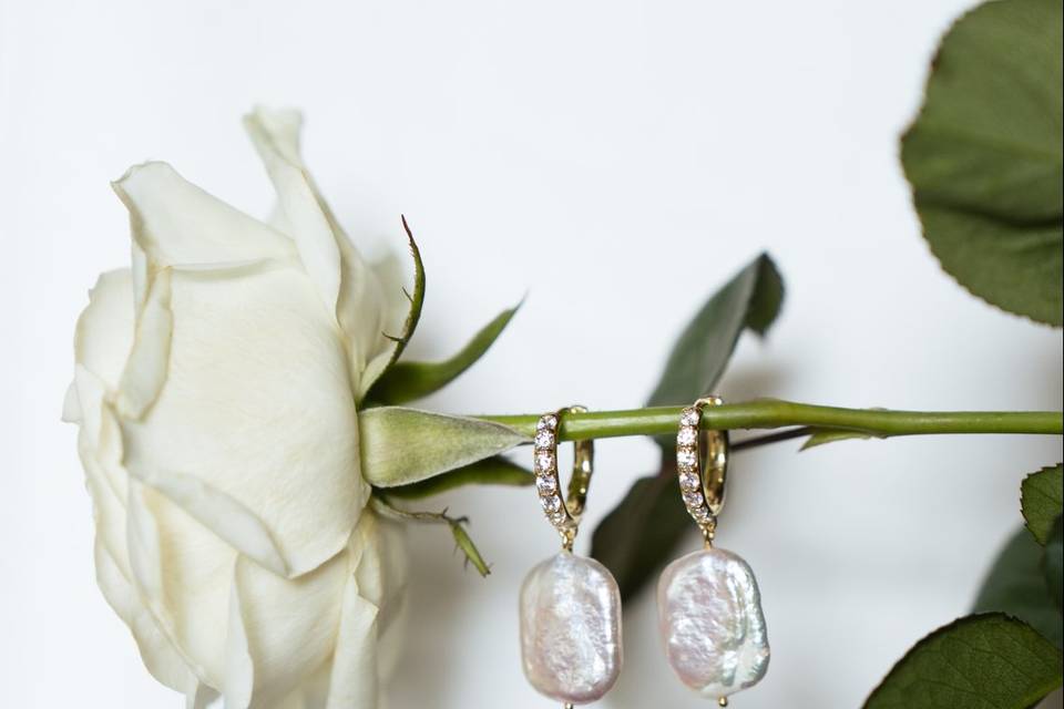 Orecchini sposa perle barocche