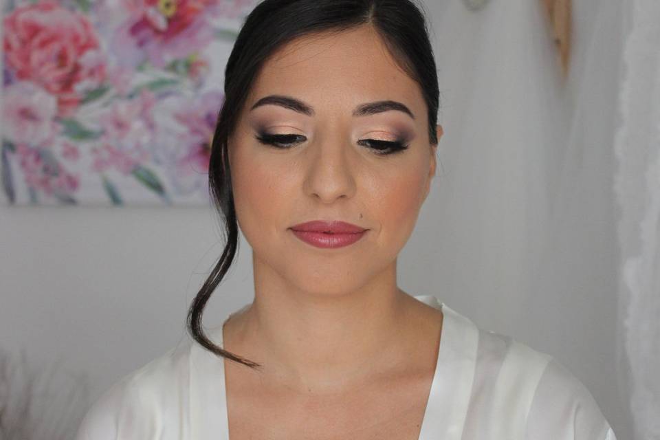 Dettagli makeup occhi sposa