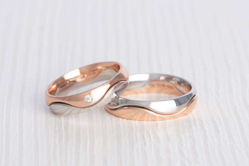 Fedi oro rosa e bianco