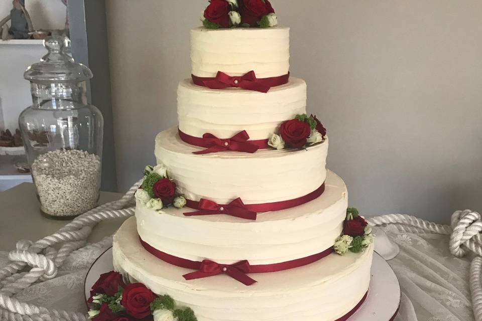 Wedding cake bordo lago