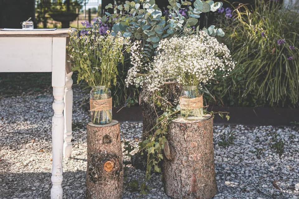 Allestimento fiori secchi
