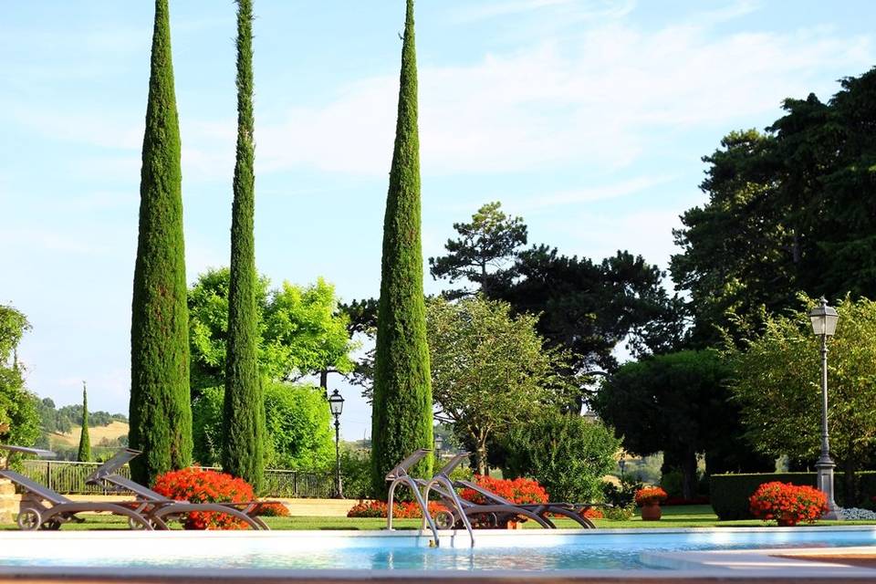 Vista panoramica dalla piscina