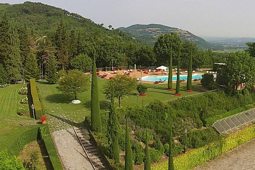 Vista mozzafiato della villa