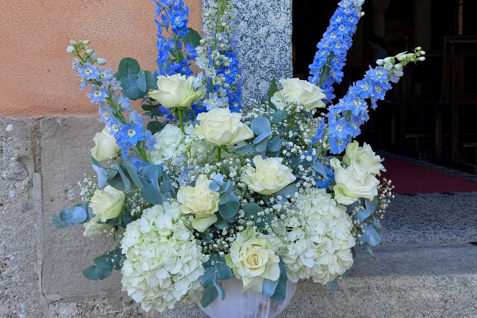 Coppa matrimonio bianco e blu