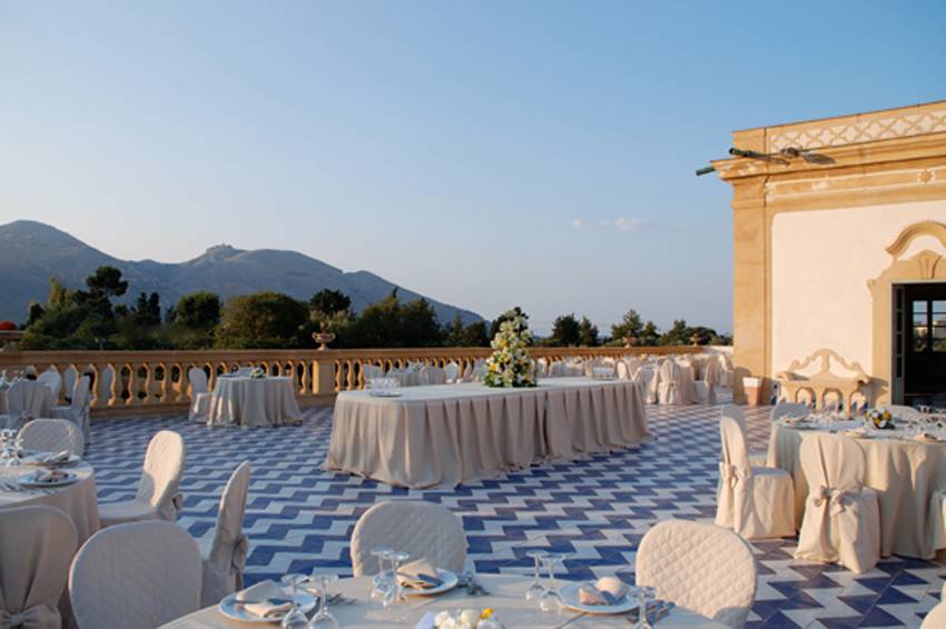 Il ricevimento in terrazza