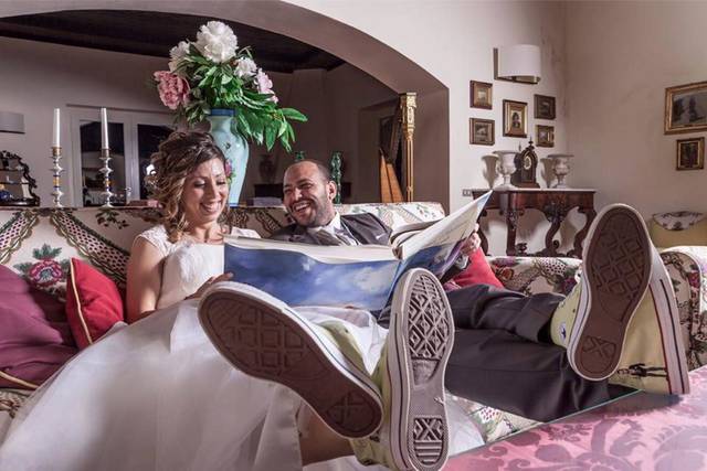 Sposi con scarpe personalizzat