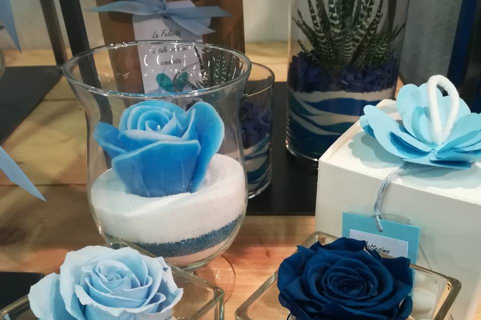 Rose stabilizzate blu/azzurro