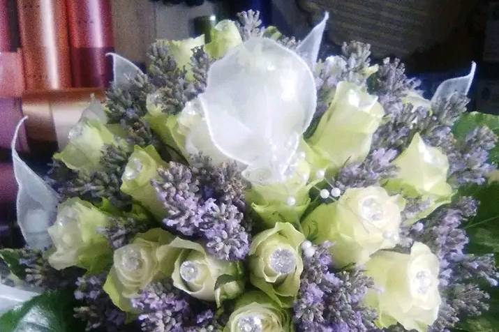 Bouquet gigante lavanda e rose