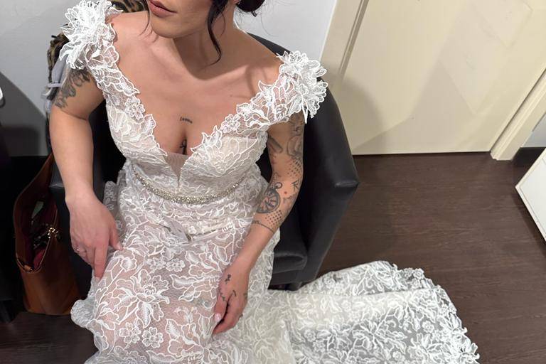 Sposa in prova abito e Makeup