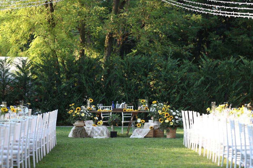 Cena nel giardino stellato