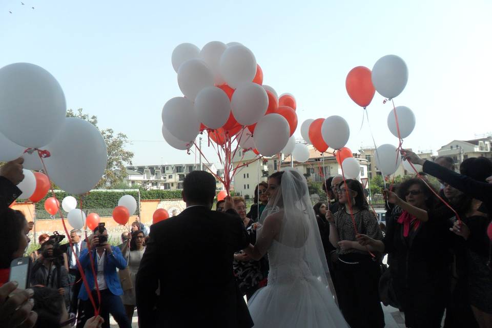 Palloncini chiesa matrimonio