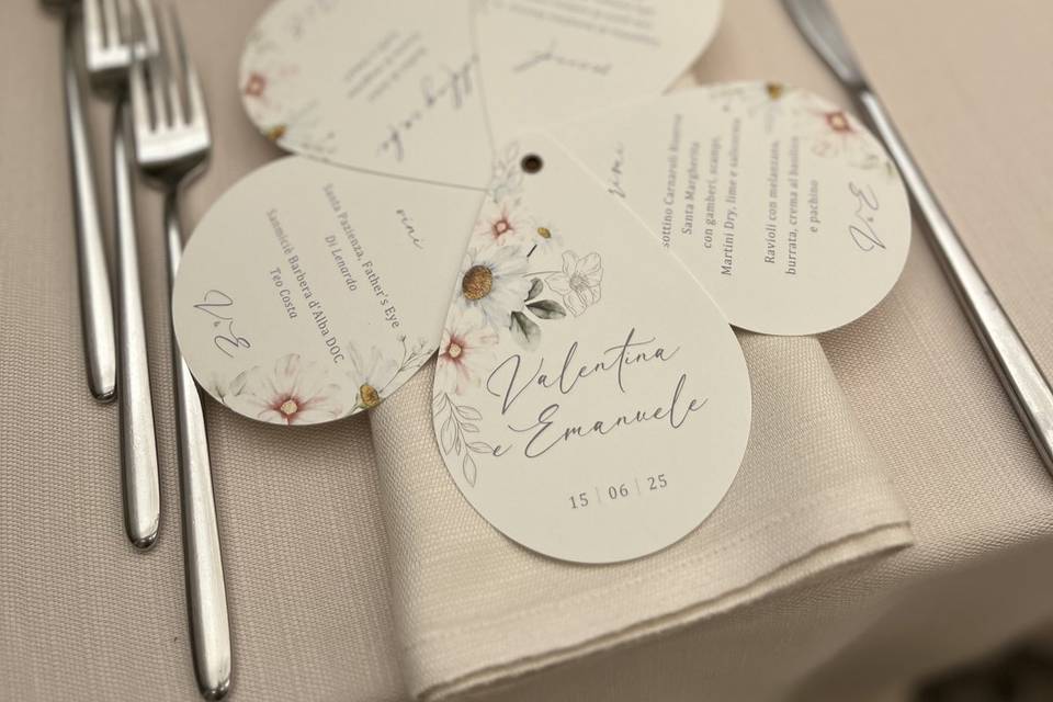 Menu a fiore