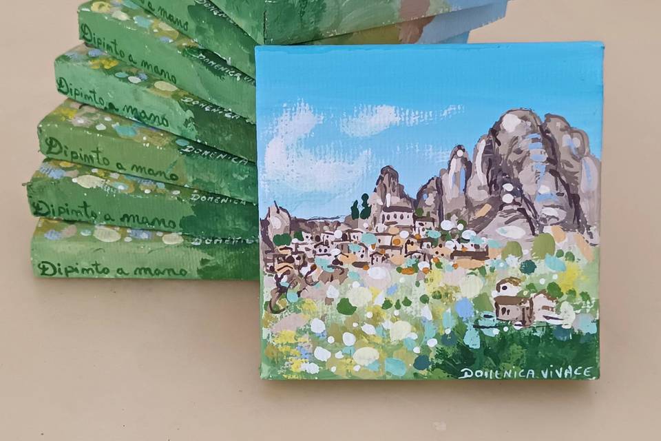 Pentedattilo. Tela cm 7x7