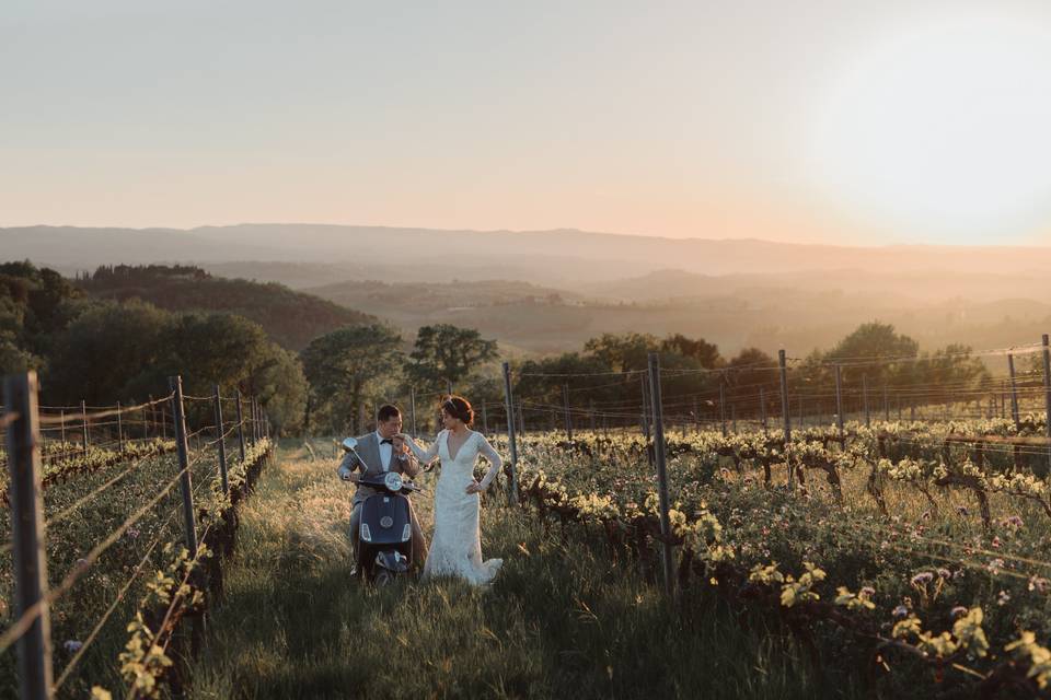 Love and Sunset at Tuscany