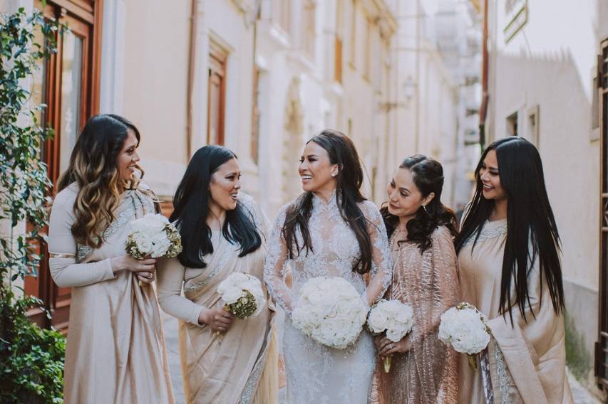 American wedding - bridesmaids