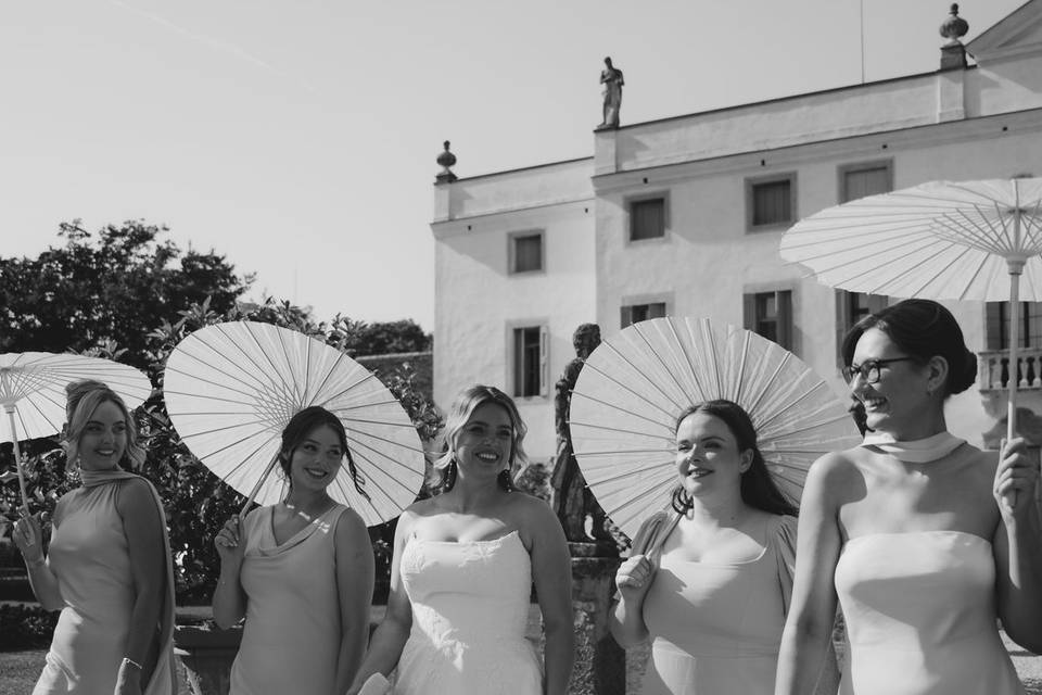 Bride and friends