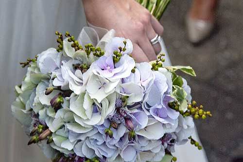 Bouquet bianco lilla