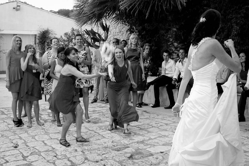 Il lancio del bouquet