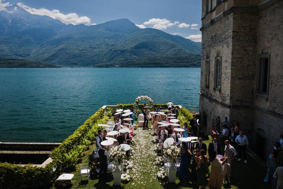 Wedding location drone