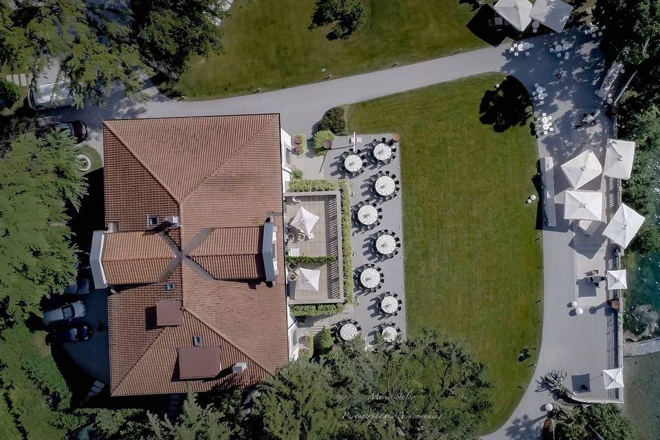 Wedding location drone