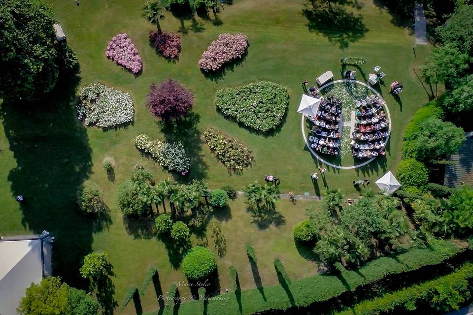 Wedding location drone