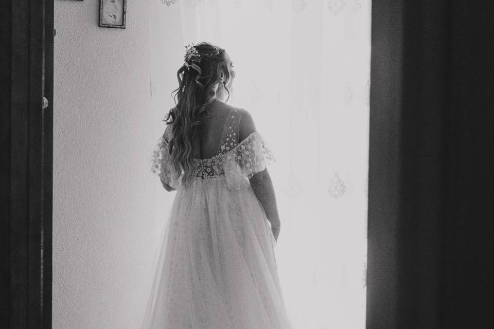 Semiraccolto sposa