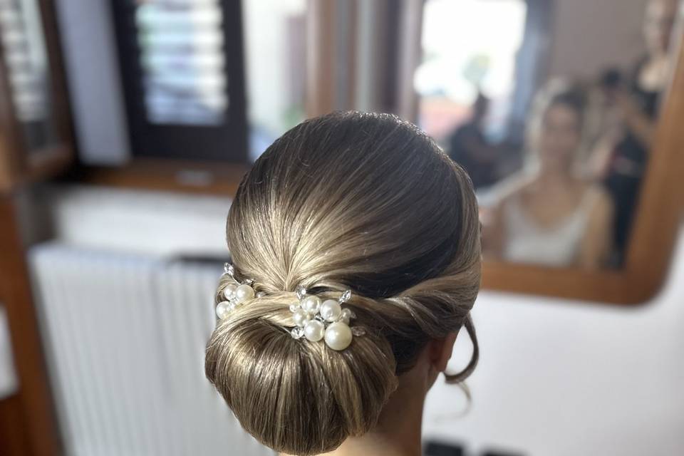 Chignon basso sposa